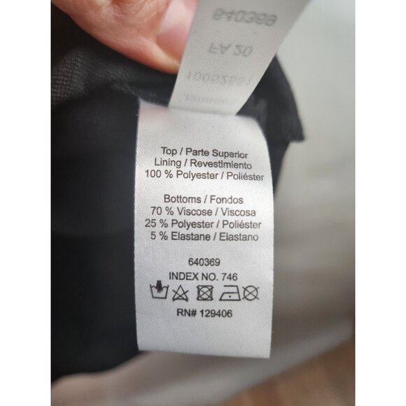 Venus Womens Cocktail Dress Large Black Sequined Long Sleeve Scoop Neck Glam - Picture 3 of 7